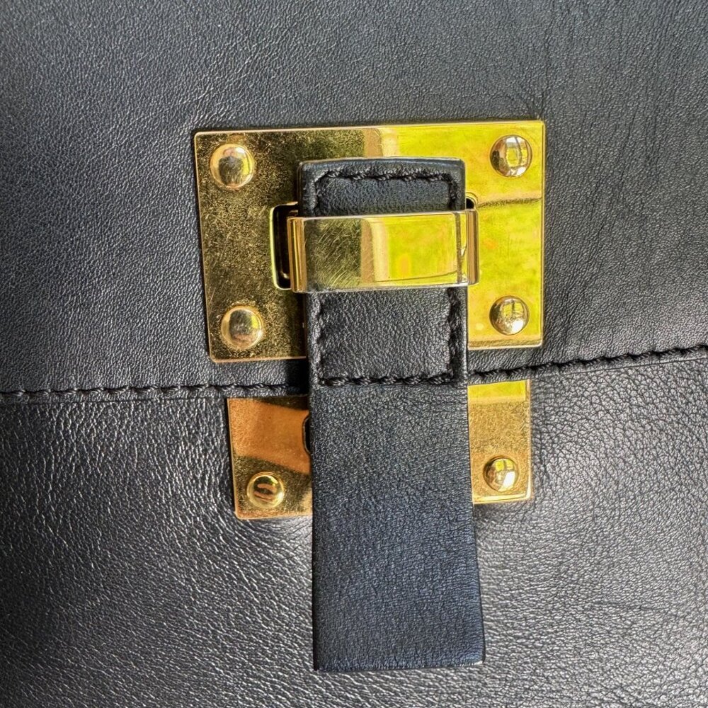 Great Condition Black Leather Sophie Hulme Bag/ Backpack (convertible) - Picture 6 of 16